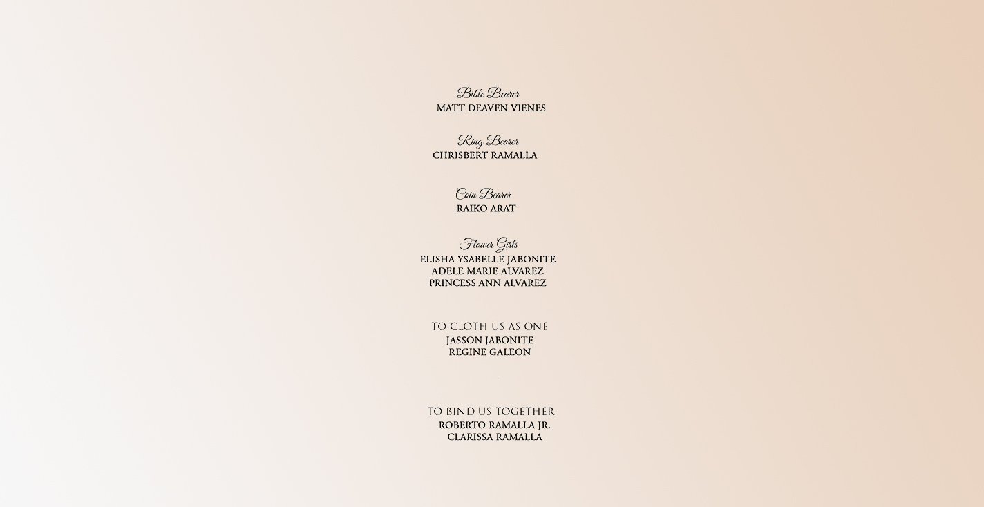 Additional wedding details placeholder