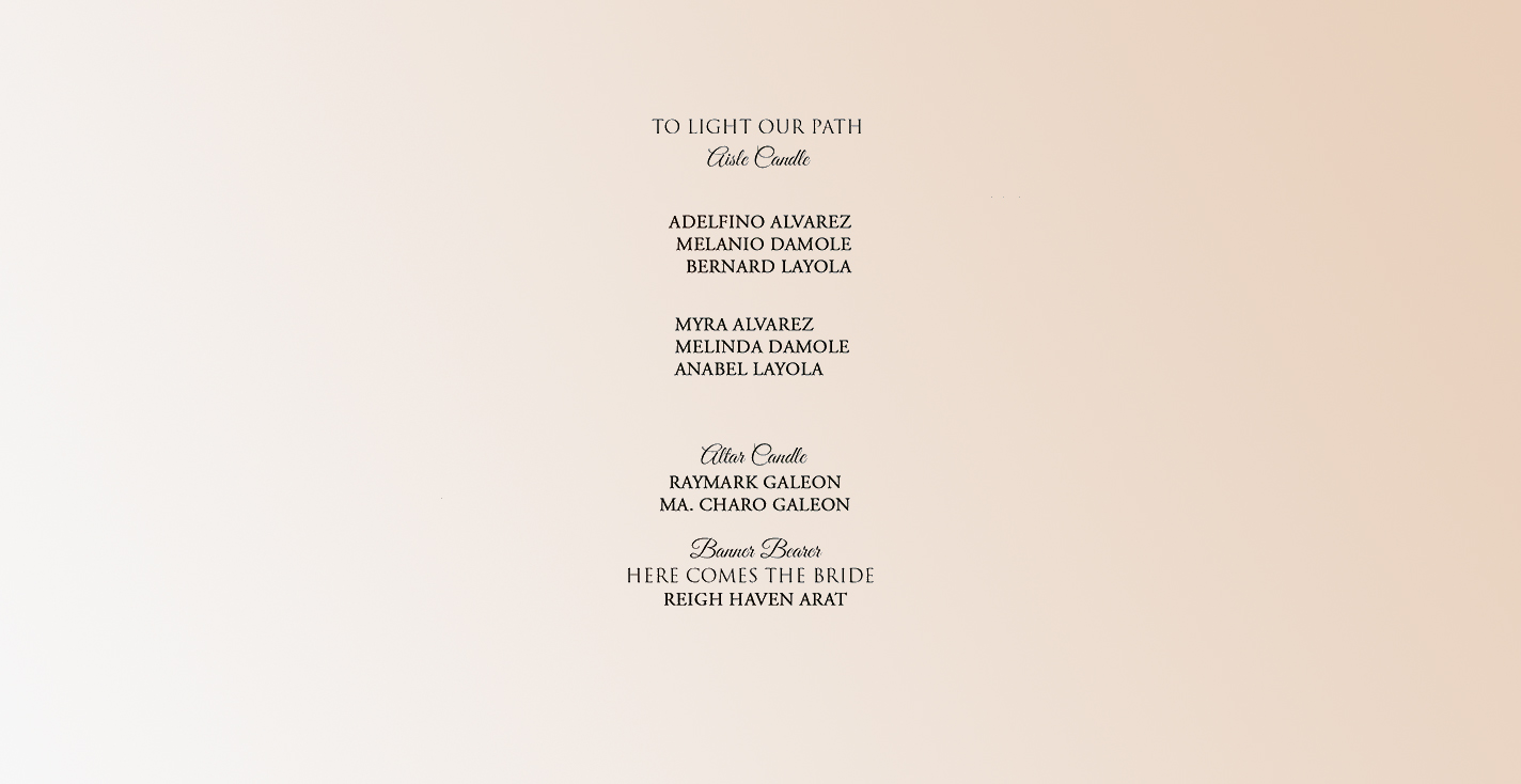 Additional wedding details placeholder